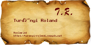 Turányi Roland névjegykártya