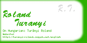 roland turanyi business card